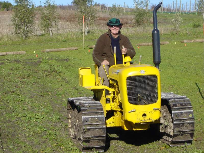 Julie's father Tom rips lines through the Moutere Clay with Buttercup