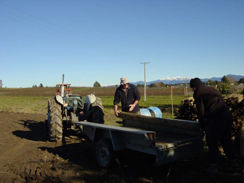 Al & his father Peter layout strainers for the End Assemblies